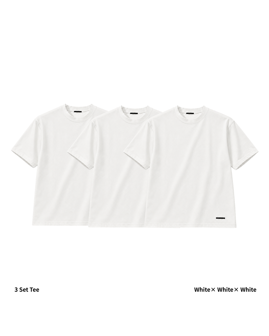 S/S Tee 3pac(White × White × White)