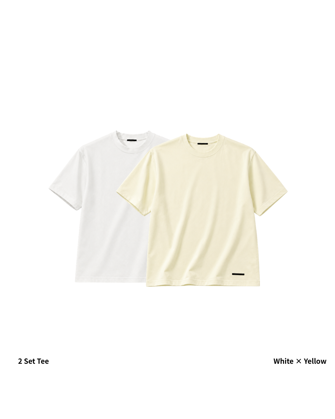 S/S Tee 2pac(White × Yellow)