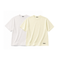 S/S Tee 2pac(Gray × Yellow)