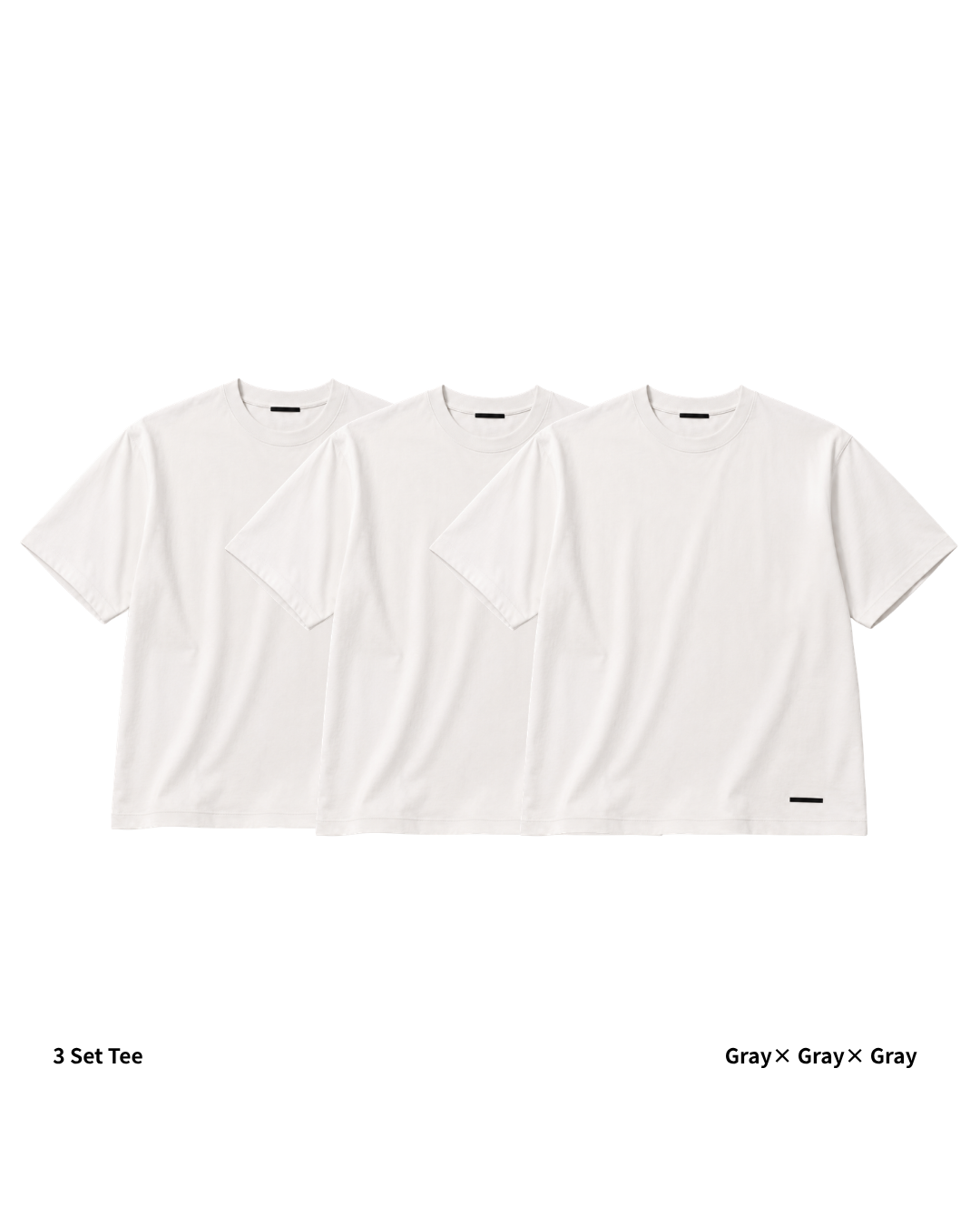 S/S Tee 3pac(Gray × Gray × Gray)