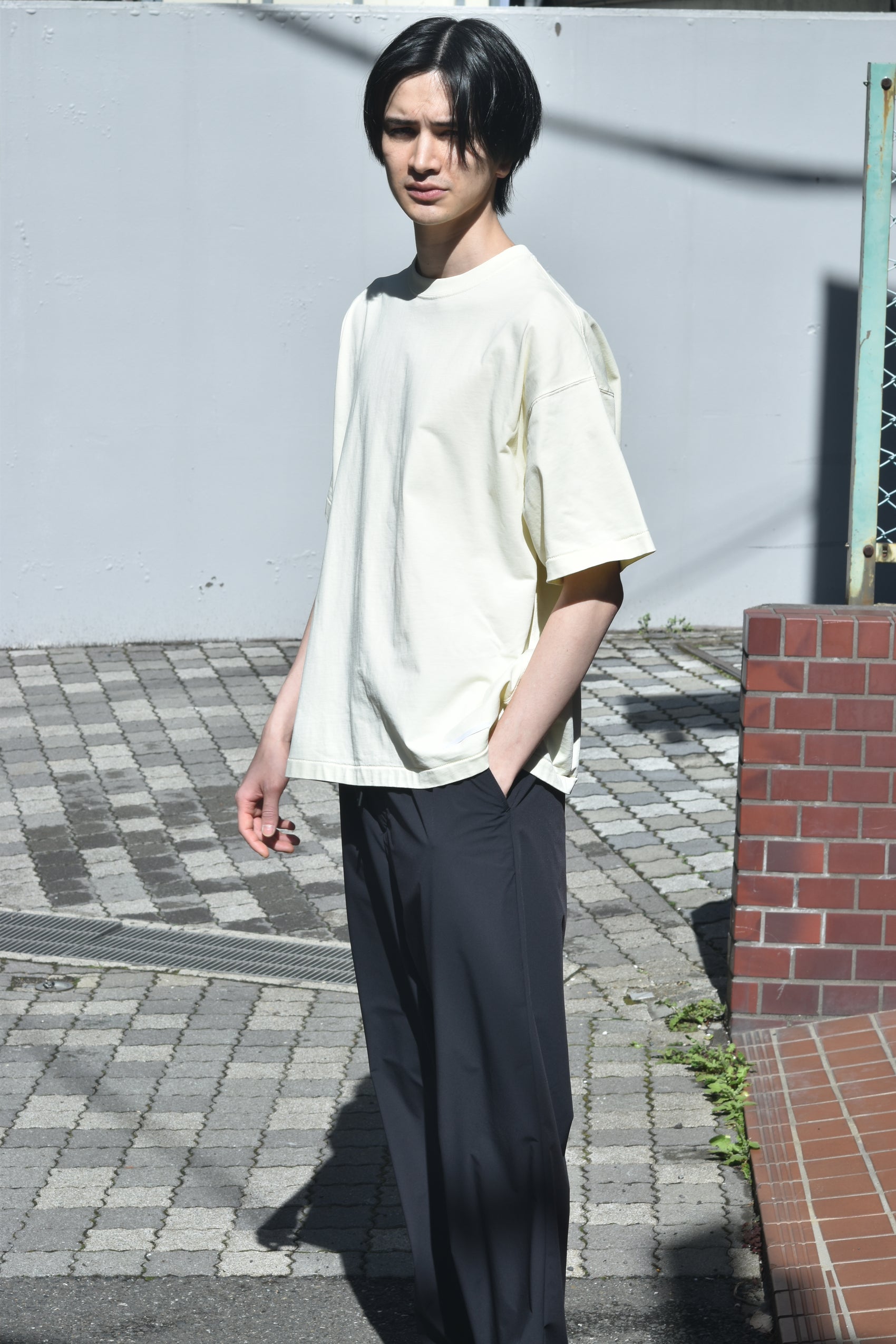 S/S Tee 2pac(Gray × Yellow)