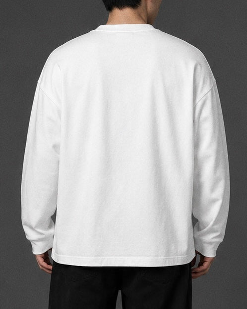 L/S PLAIN WHITE T