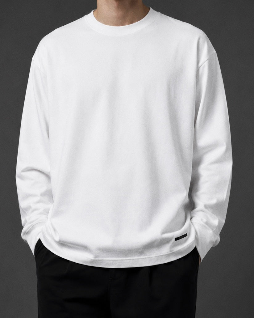 L/S PLAIN PINK T