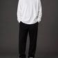 L/S PLAIN GRAY T