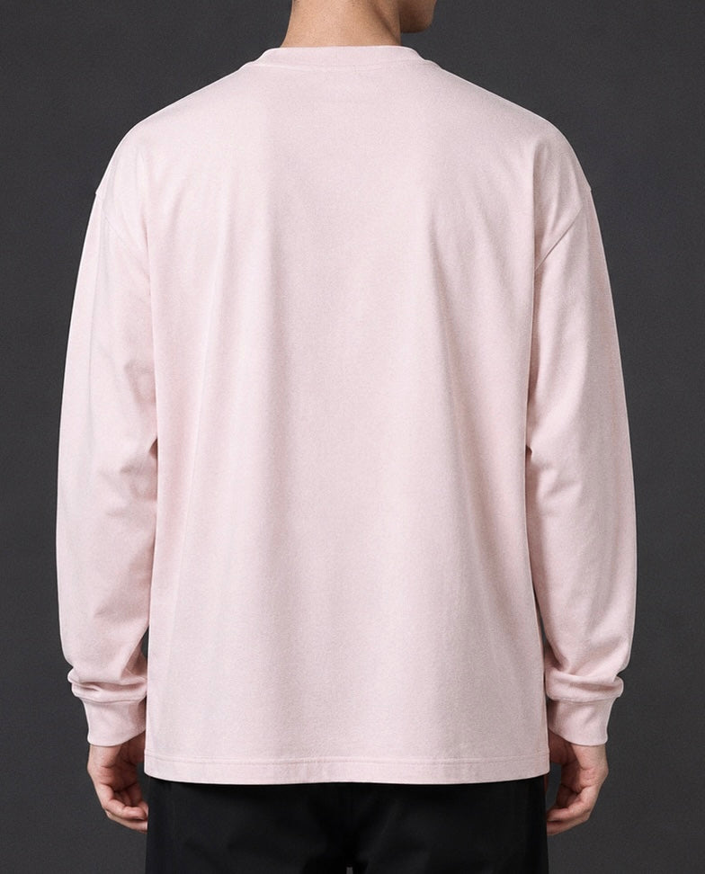 L/S PLAIN GRAY T