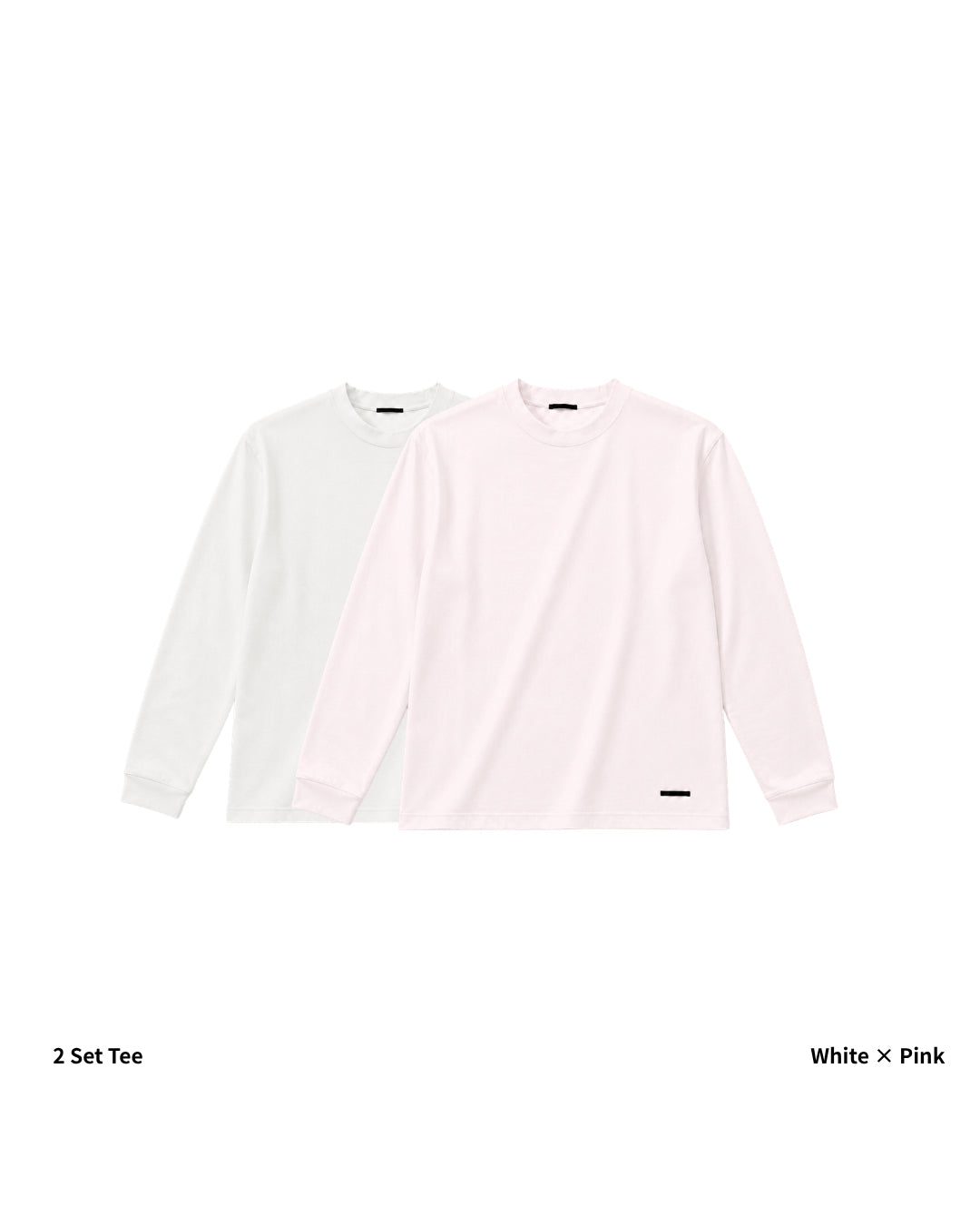 L/S Tee 2pac(White × Pink)