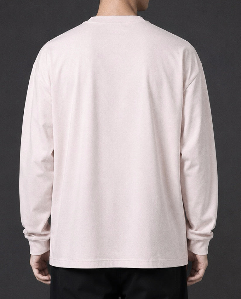 L/S PLAIN PINK T